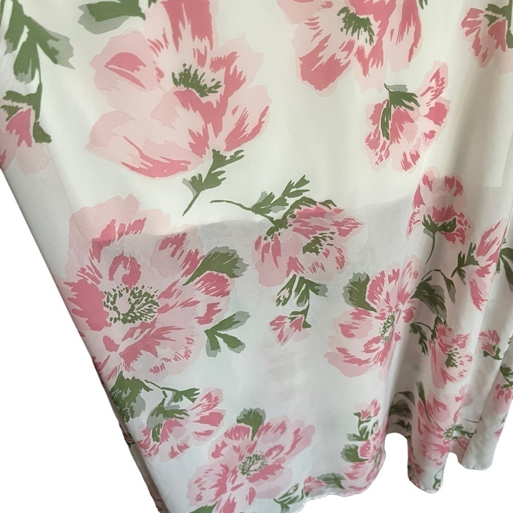 Stella Luce Juniors Floral Maxi Dress Half Lined Semi Sheer Overlay XL - Picture 7 of 10